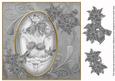 Lovebirds Silver Toned 8in Swirl Decoupage Topper