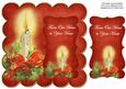 Candle Red Ours to Yours 8in Scallop Topper