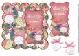 Fuchsia Pink Thank You 7in Decoupage Scallop Topper