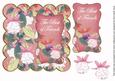 Fuchsia Pink Best of Friends 7in Decoupage Scallop Topper