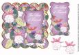 Fuchsia Lilac Best of Friends 7in Decoupage Scallop Topper