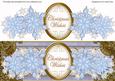 Blue Flakes Christmas Wishes Xl Dl Decoupage Topper