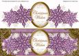 Purple Flakes Christmas Wishes Xl Dl Decoupage Topper