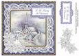 Blue Church Family at Christmas 8in Sentiment Topper