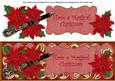 Red Poinsettia Magical Christmas Xl Dl Decoupage Topper