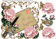 Pink Rose My Neighbour 8in W Scallop Decoupage Topper