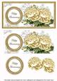 Cream Roses Happy Anniversary Dl Decoupage Topper