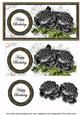 Black Roses Happy Birthday Dl Decoupage Topper