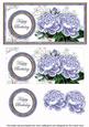 Pale Blue Roses Happy Birthday Dl Decoupage Topper