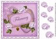 Lilac Roses February 8in Decoupage Topper