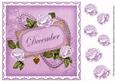 Lilac Roses December 8in Decoupage Topper
