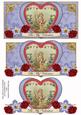 Blue Vintage Be My Valentine Dl Decoupage Topper