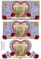 Blue Vintage Fiancee Valentine Dl Decoupage Topper