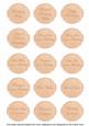 Peach Magnoila Matching Birthday Sentiment Fancy Label Sheet