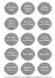 Black Gladioli Matching Birthday Sentiment Fancy Label Sheet