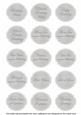 Silver Rose Matching Birthday Sentiment Fancy Label Sheet