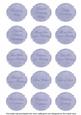 Blue Hibiscus Matching Birthday Sentiment Fancy Label Sheet