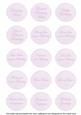 Wh/lilac Lily Matching Birthday Sentiment Fancy Label Sheet