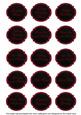 Dred Blk Rose Matching Birthday Sentiment Fancy Label Sheet
