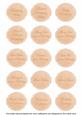 Peach Hibiscus Matching Birthday Sentiment Fancy Label Sheet