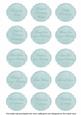 Teal Magnolia Matching Birthday Sentiment Fancy Label Sheet