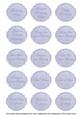 Blue Magnolia Matching Birthday Sentiment Label Sheet
