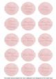 Pink Rose Matching Birthday Sentiment Label Sheet