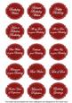Red Gladioli Matching Birthday Sentiment Label Sheet