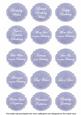 Pale Blue Dotty Fancy Birthday Sentiment Label Caption Sheet