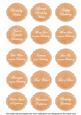 Borange Dotty Fancy Birthday Sentiment Label Caption Sheet