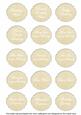 Cream Dotty Fancy Birthday Sentiment Label Caption Sheet
