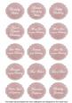 Dusk Pink Dotty Fancy Birthday Sentiment Label Caption Sheet