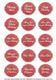 Dark Red Dotty Fancy Birthday Sentiment Label Caption Sheet