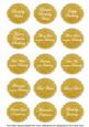 Gold Dotty Fancy Birthday Sentiment Label Caption Sheet