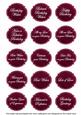 Hot Pink Dotty Fancy Birthday Sentiment Label Caption Sheet