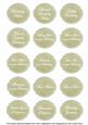 Olive Dotty Fancy Birthday Sentiment Label Caption Sheet