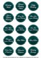 Peacock Dotty Fancy Birthday Sentiment Label Caption Sheet