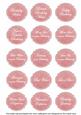 Pink Dotty Fancy Birthday Sentiment Label Caption Sheet