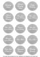 Silver Dotty Fancy Birthday Sentiment Label Caption Sheet