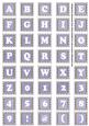Pblue White Dotty Mix Alphabet Tile Embellishment Sheet