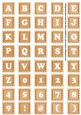 Borange White Dotty Mix Alphabet Tile Embellishment Sheet