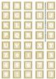 Cream White Dotty Mix Alphabet Tile Embellishment Sheet