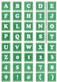 Dgreen White Dotty Mix Alphabet Tile Embellishment Sheet