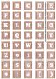 Dpink White Dotty Mix Alphabet Tile Embellishment Sheet
