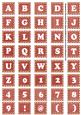 Dred White Dotty Mix Alphabet Tile Embellishment Sheet