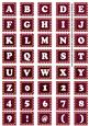 Hot Pink White Dotty Mix Alphabet Tile Embellishment Sheet