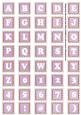 Lilac White Dotty Mix Alphabet Tile Embellishment Sheet