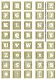 Olive White Dotty Mix Alphabet Tile Embellishment Sheet