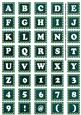 Peacock White Dotty Mix Alphabet Tile Embellishment Sheet