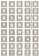 Silver White Dotty Mix Alphabet Tile Embellishment Sheet